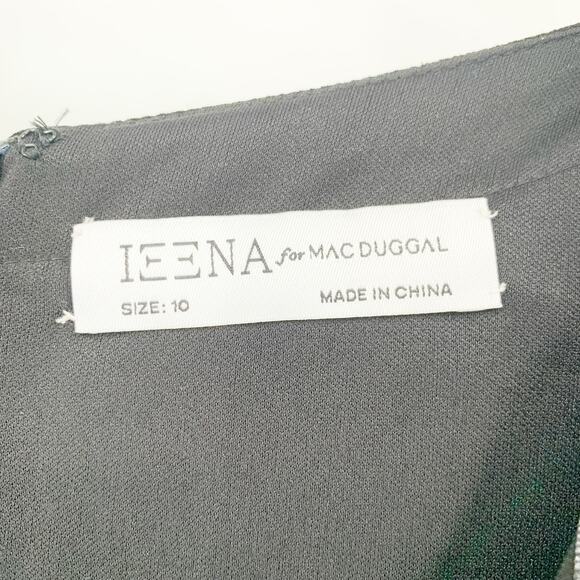 MAC DUGGAL Dress Size 10 Evening Gown Jersey Black Long Sleeve NEW V Neck - Picture 4 of 8